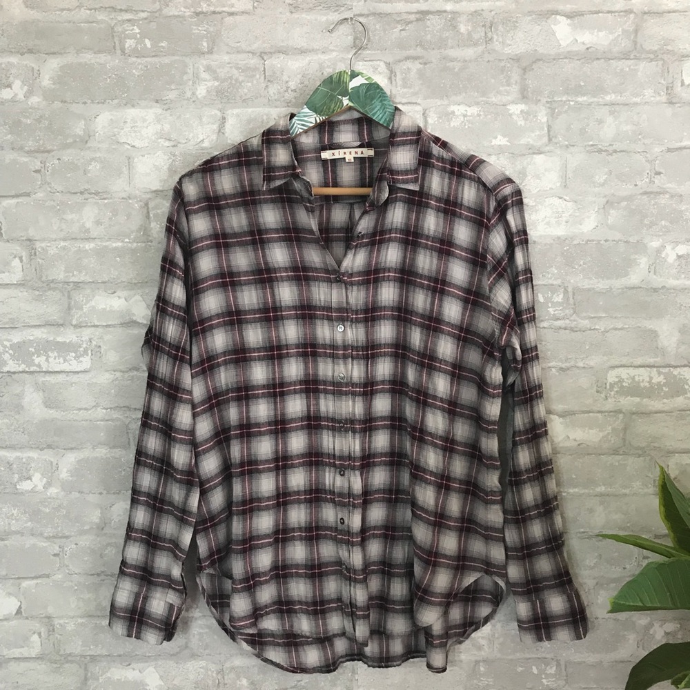 Xirena plaid Button down blouse